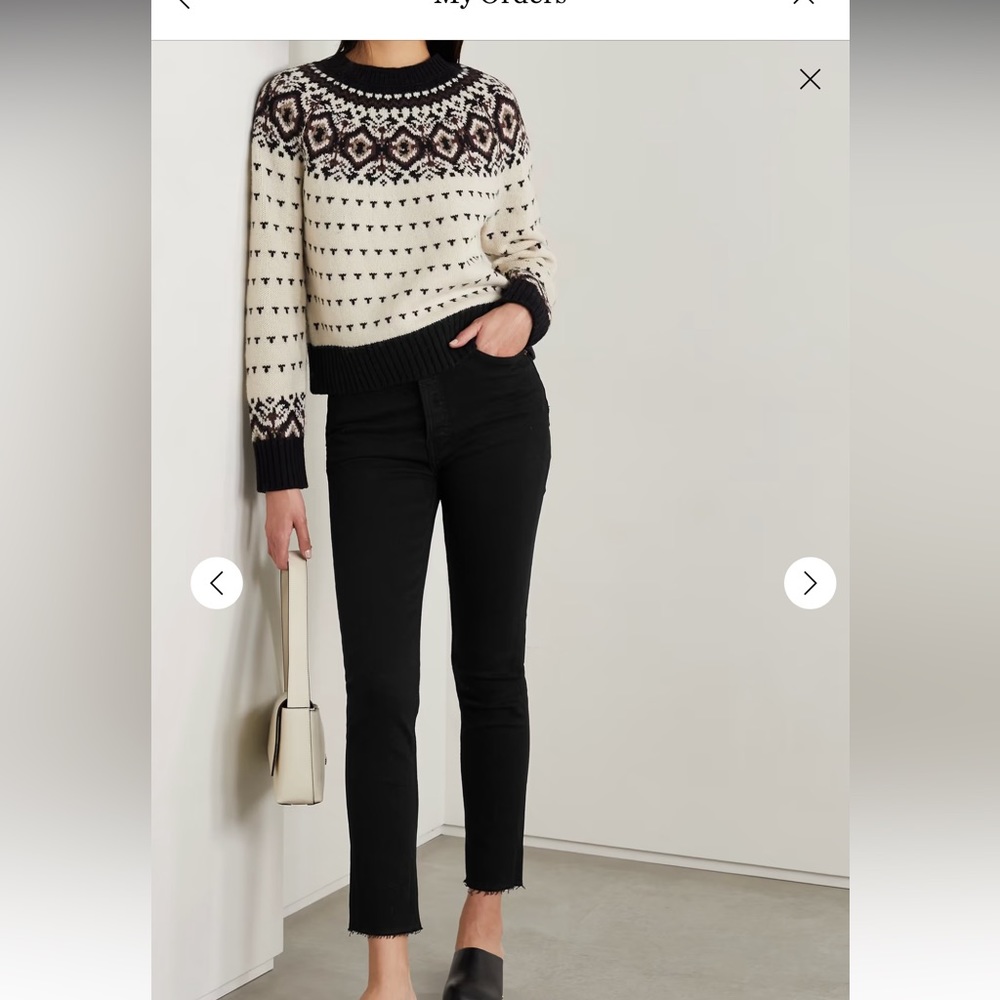 REDONE 90s High Rise Ankle Crop in Black